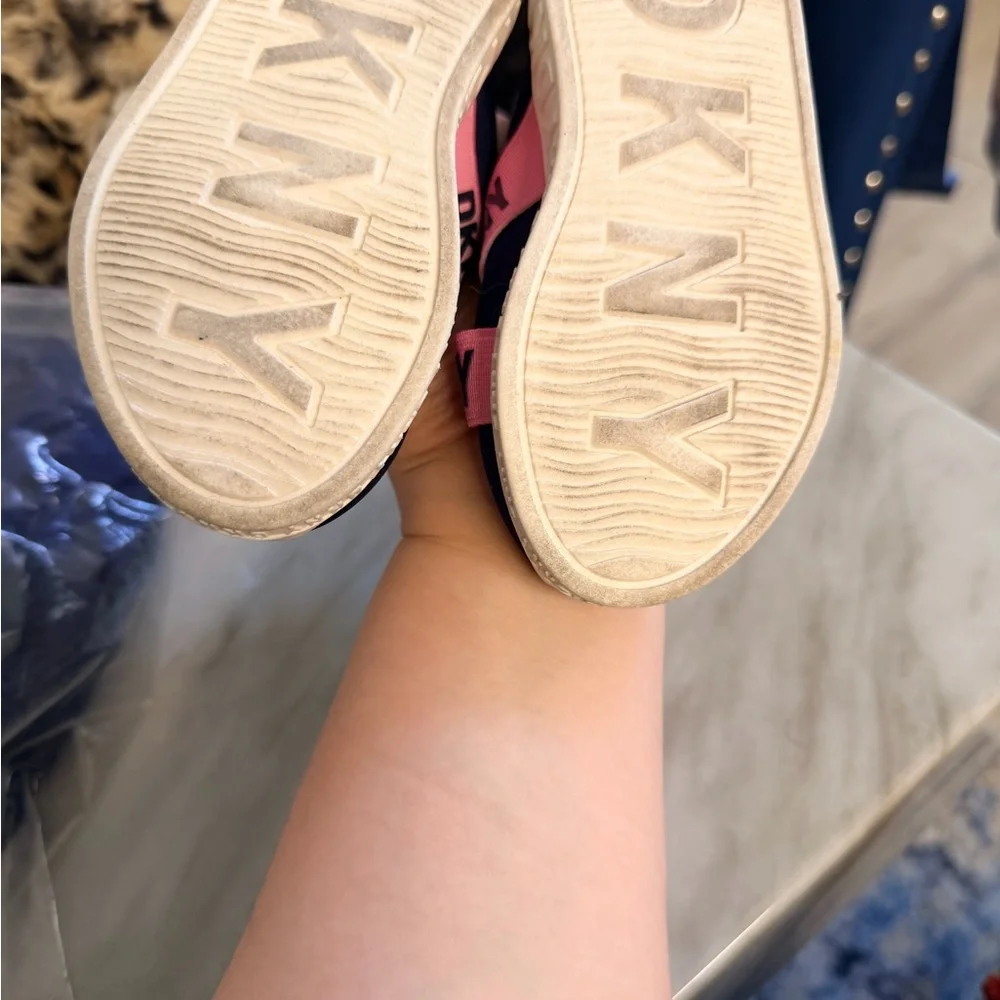 DKNY Kids Blue and Pink Slip-On Sneakers - Picture 3 of 4